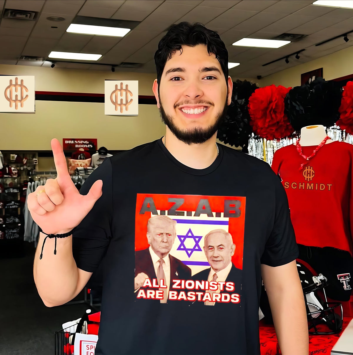 Donald Trump and Benjamin Netanyahu AZAB All Zionists Are Bastards shirt