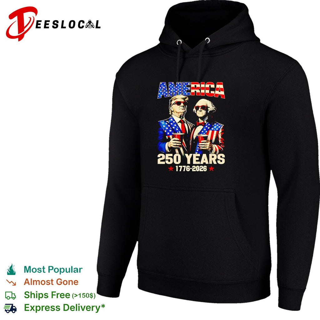 Donald Trump and George Washington America 250 Years 1776 2026 Patriotic Party shirt