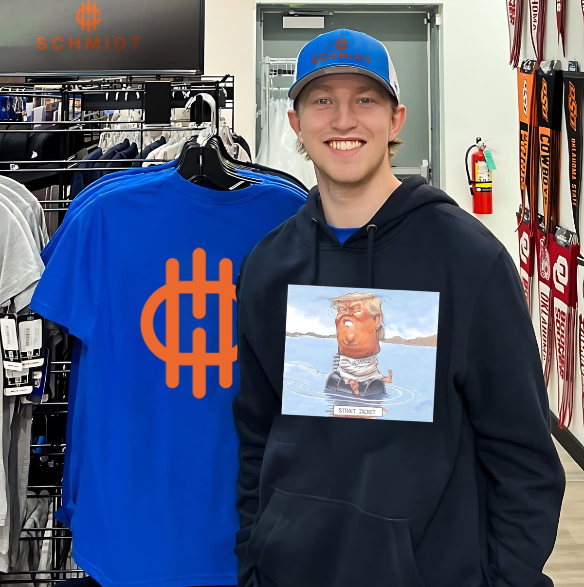 Donald Trump and the Strait of Hormuz caricature shirt