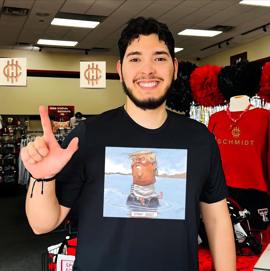 Donald Trump and the Strait of Hormuz caricature shirt