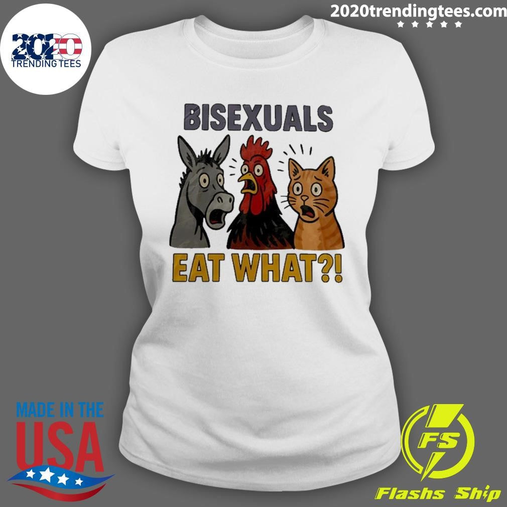 Donkey Chiken And Cat Bisexual Eat What Funny Shirt