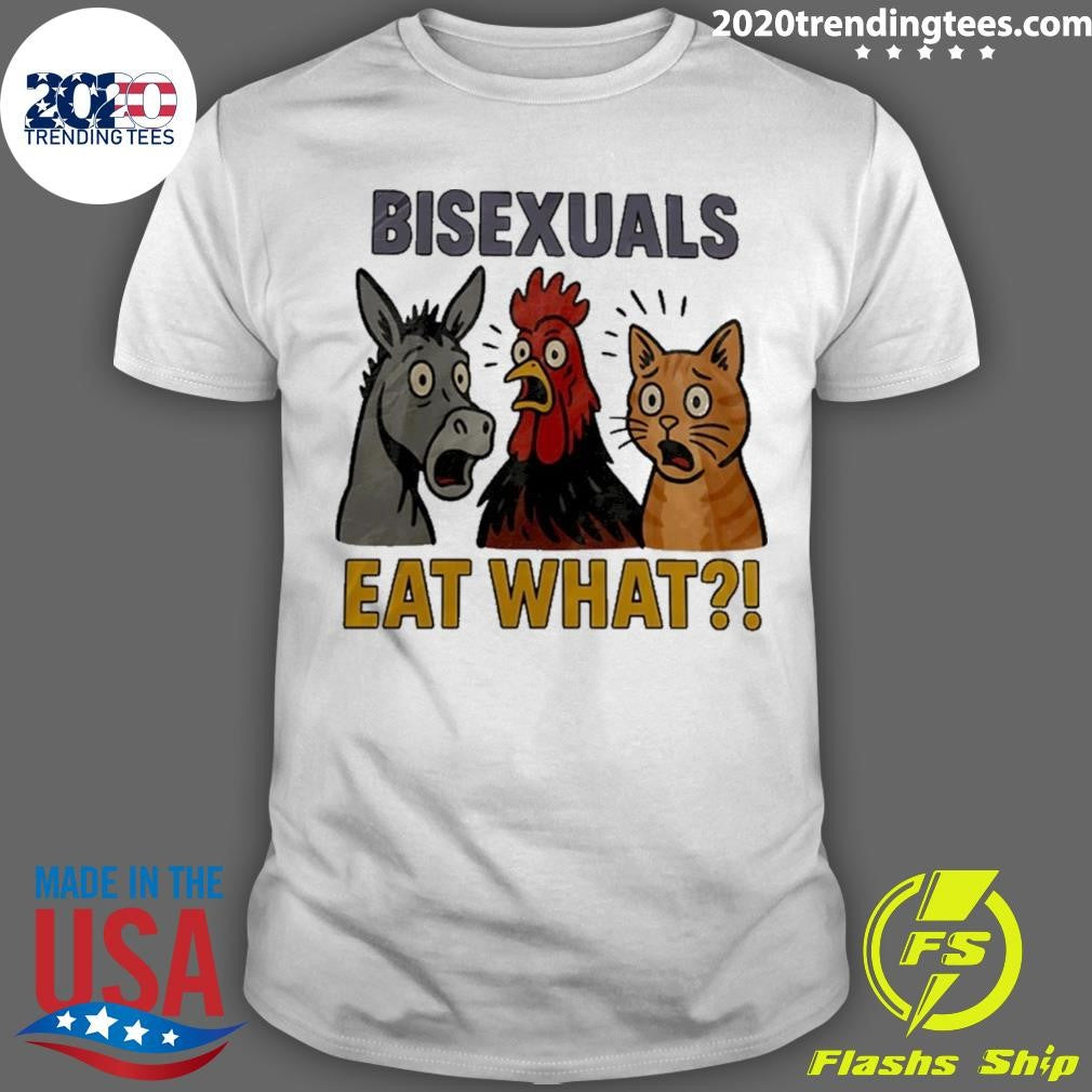 Donkey Chiken And Cat Bisexual Eat What Funny Shirt