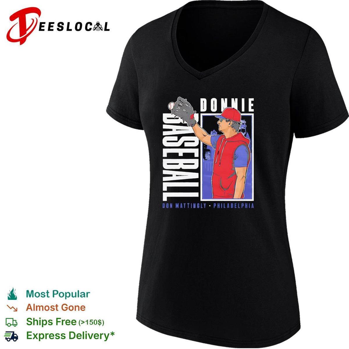 Donnie Baseball Don Mattingly Philadelphia Phillies caricature shirt