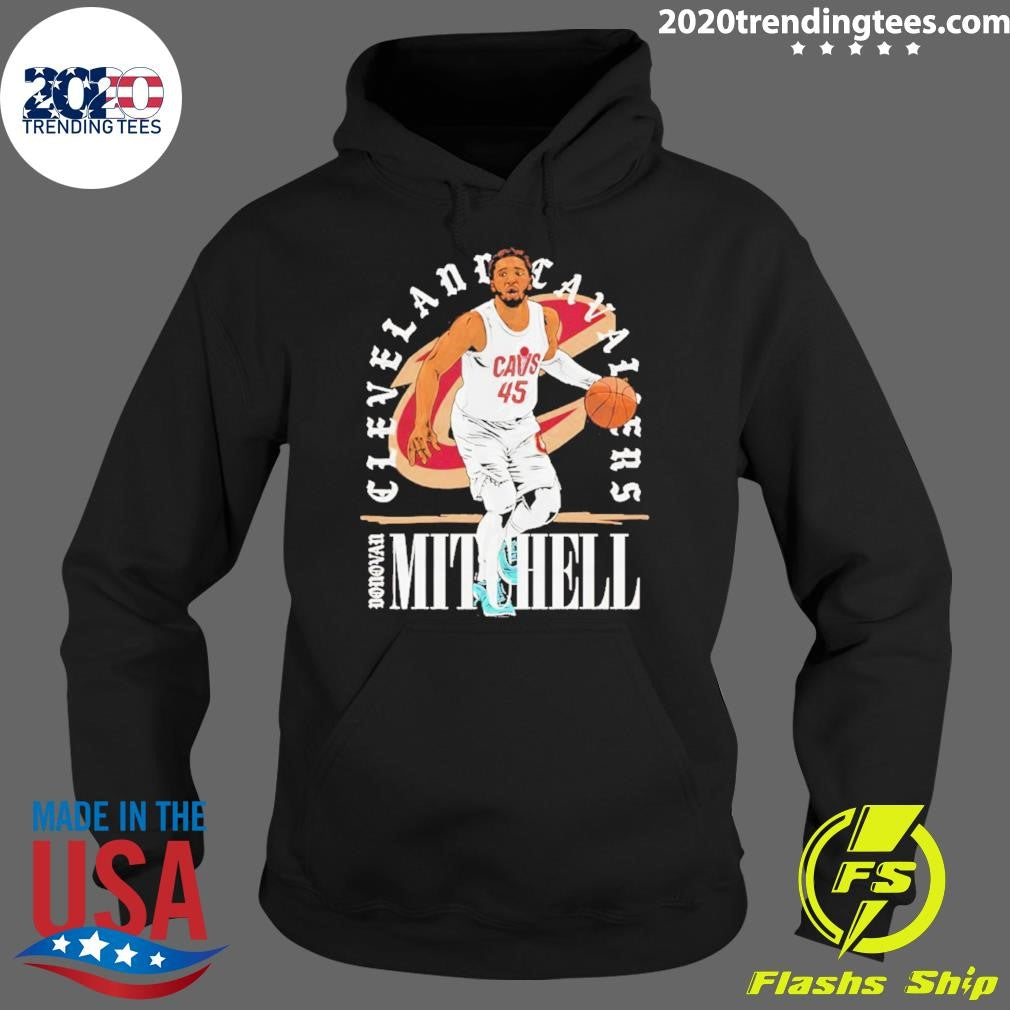 Donovan Mitchell Dribbling Shield Cleveland Cavaliers Graphic Shirt