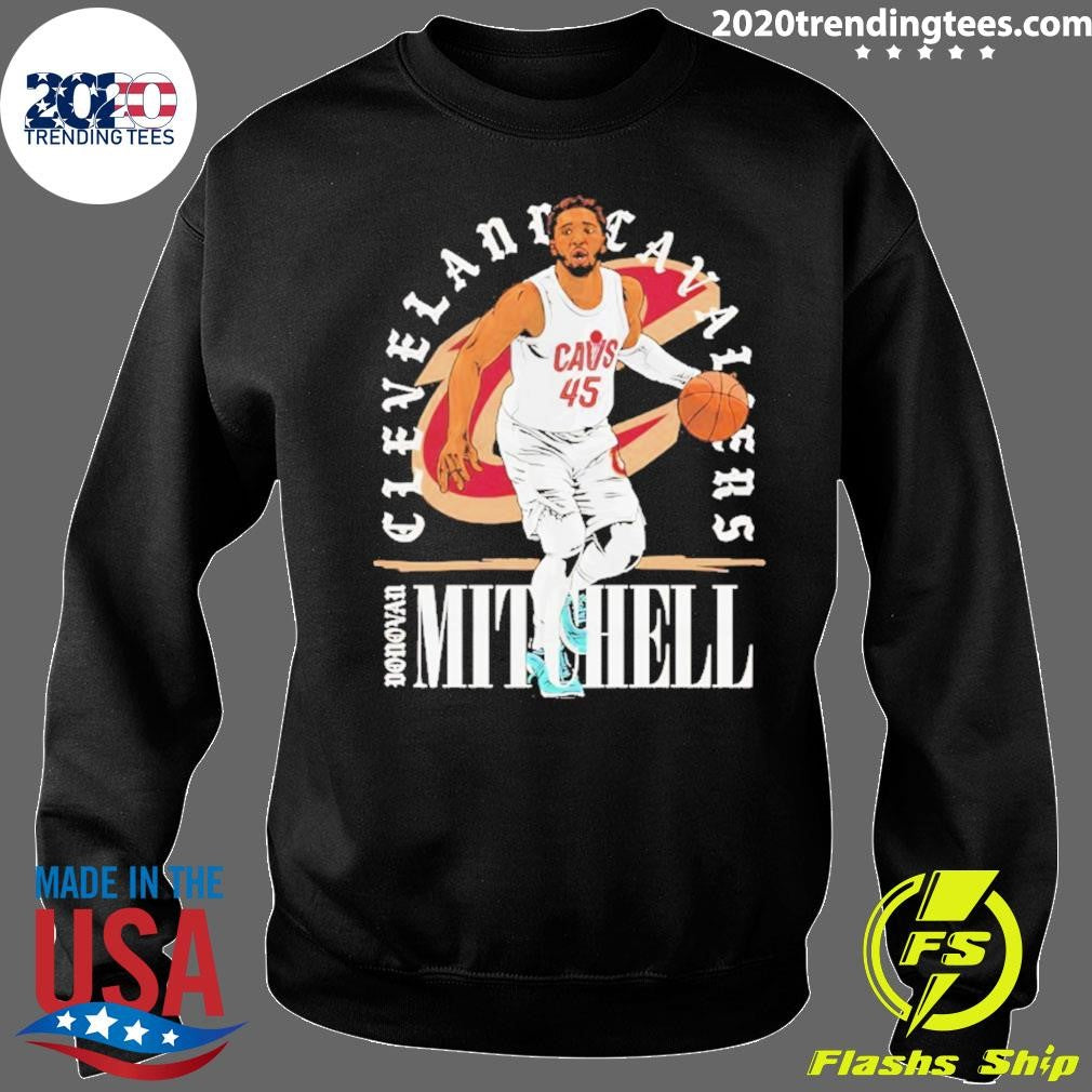 Donovan Mitchell Dribbling Shield Cleveland Cavaliers Graphic Shirt