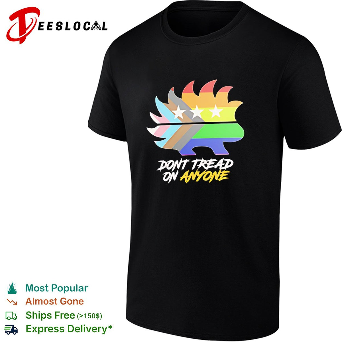 Don’t Tread on Anyone Progress Pride Flag Shirt