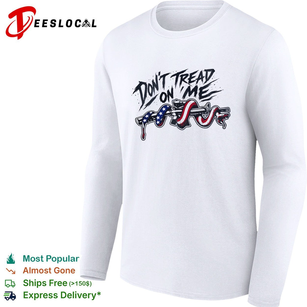 Don’t Tread on Me American Flag Snake and Rifle Patriotic Second Amendment shirt