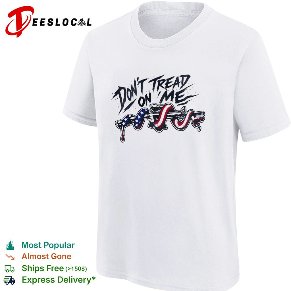 Don’t Tread on Me American Flag Snake and Rifle Patriotic Second Amendment shirt