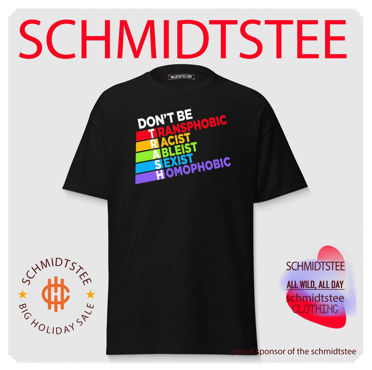 Don’t be trash LGBTQ rainbow shirt