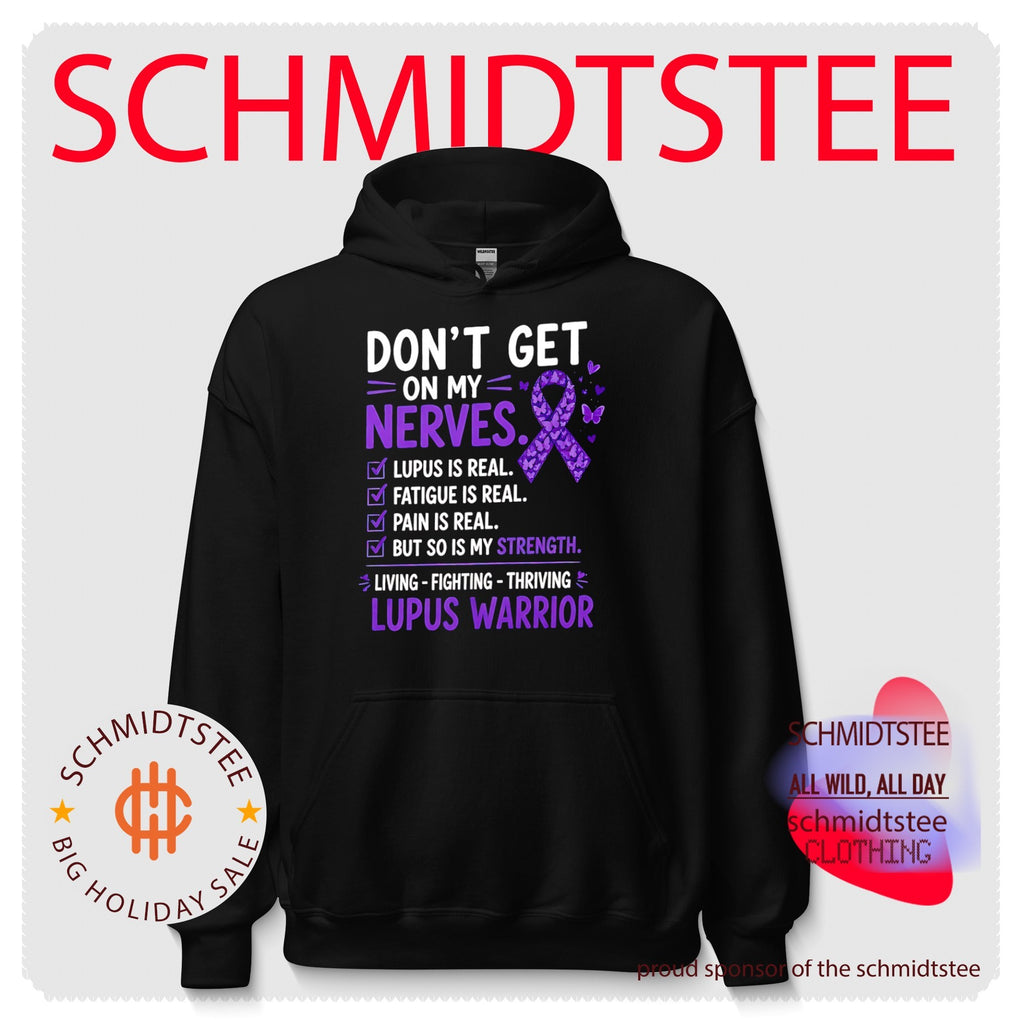 Don’t get on my nerves lupus is real purple ribbon shirt