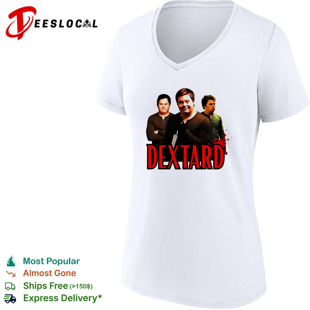 Down man Dextard parody meme shirt