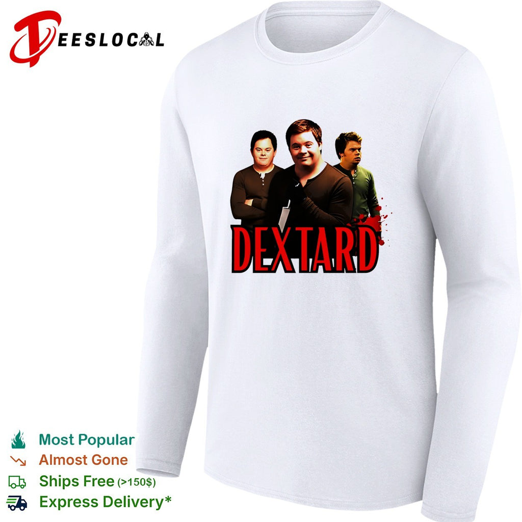 Down man Dextard parody meme shirt