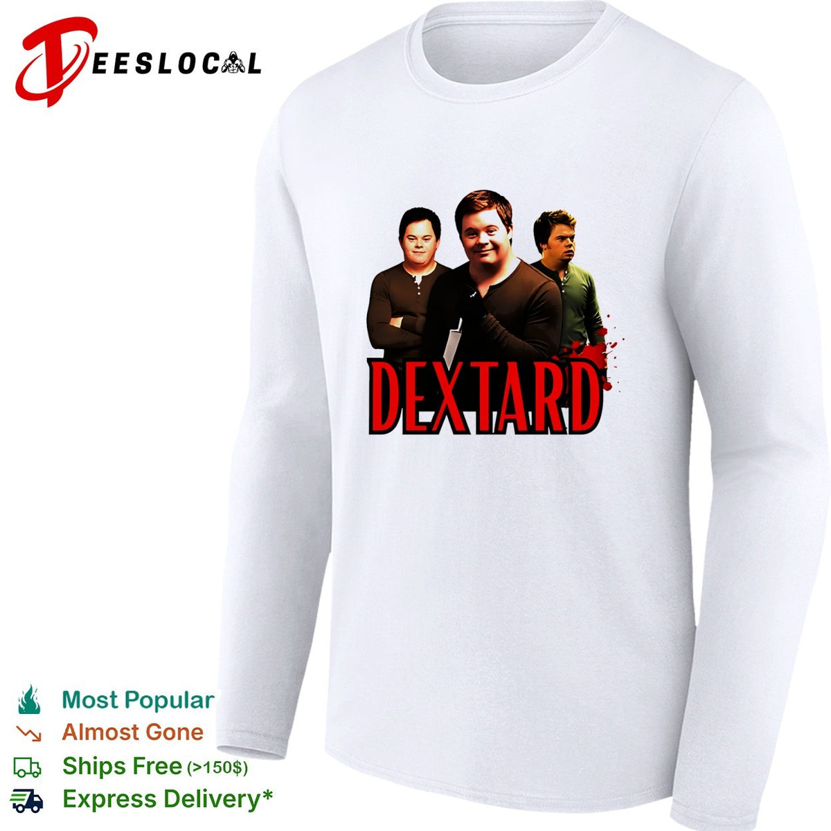 Down man Dextard parody meme shirt
