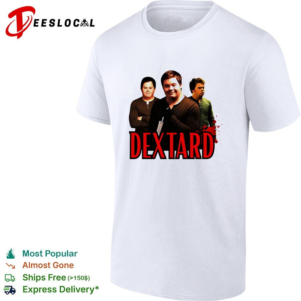 Down man Dextard parody meme shirt
