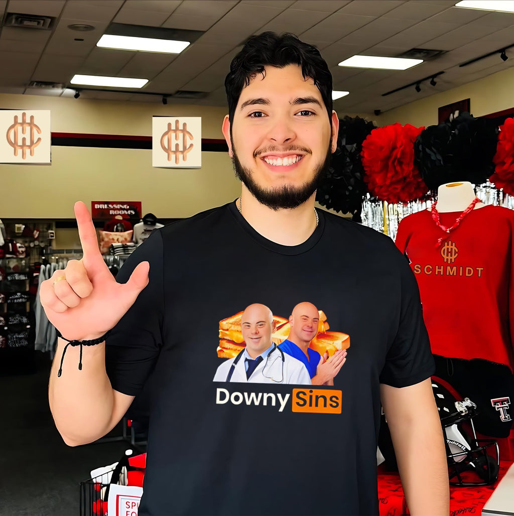 DownySins PornHub Down meme shirt