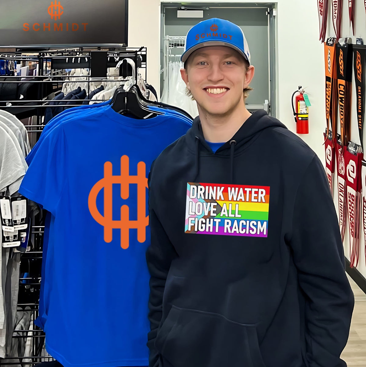 Drink water love all fight racism pride flag shirt