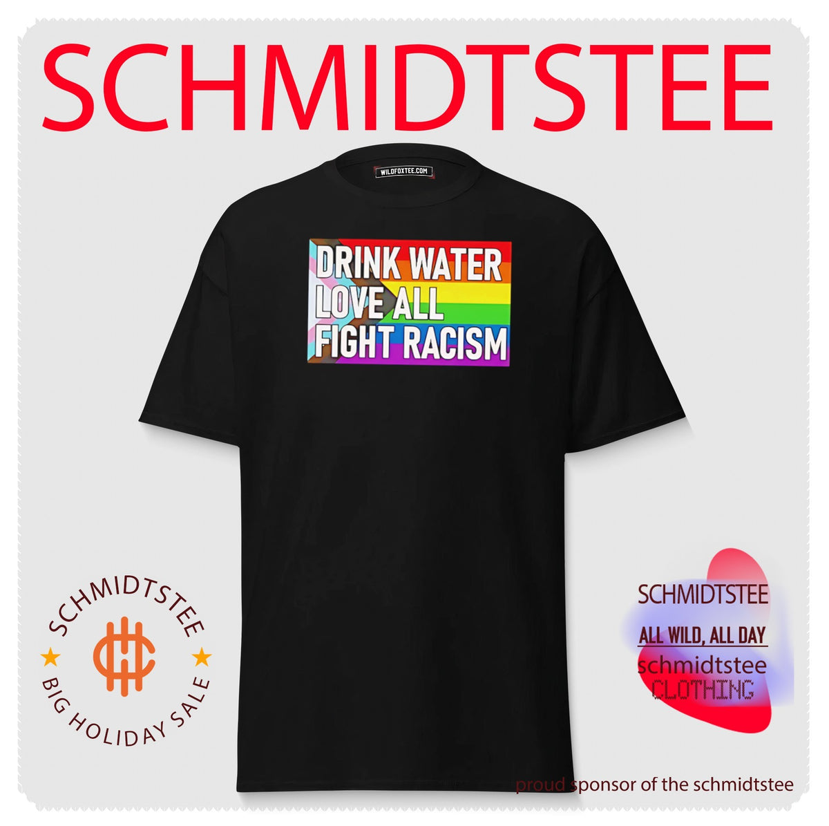 Drink water love all fight racism pride flag shirt
