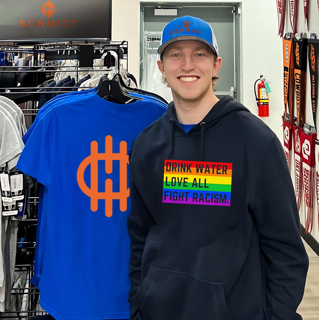 Drink water love all fight racism rainbow pride flag shirt