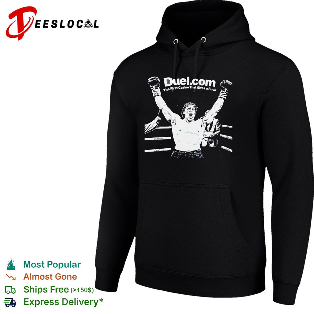Duel.com the first casino that gives a fuck boxing championship winner shirt