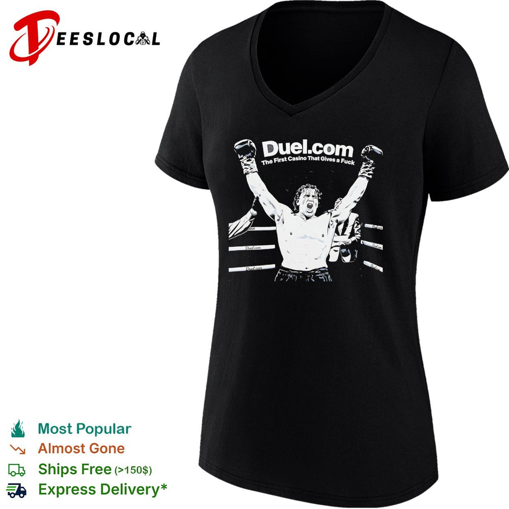 Duel.com the first casino that gives a fuck boxing championship winner shirt