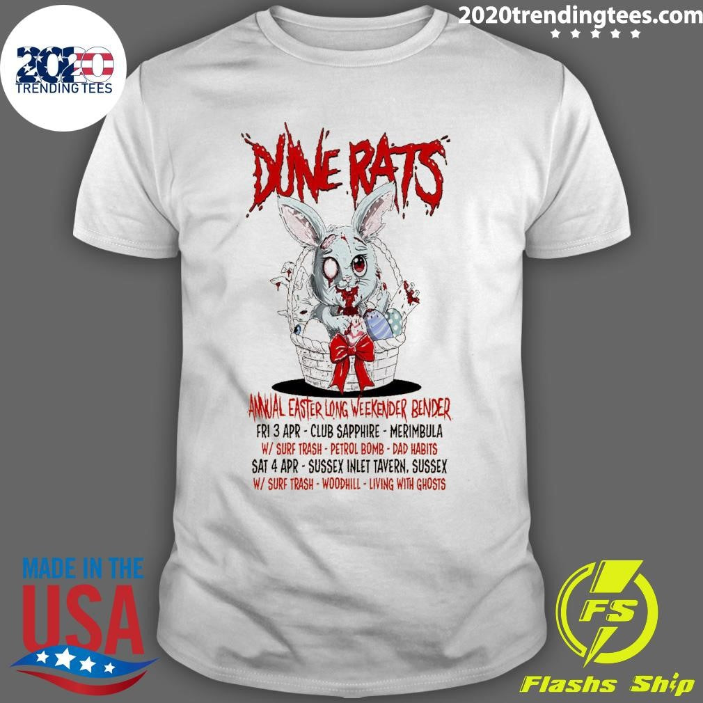 Dune Rats Annual Easter Long Weekend Bender Fri 3 Apr – April 4 2026 Australia Tour Shirt