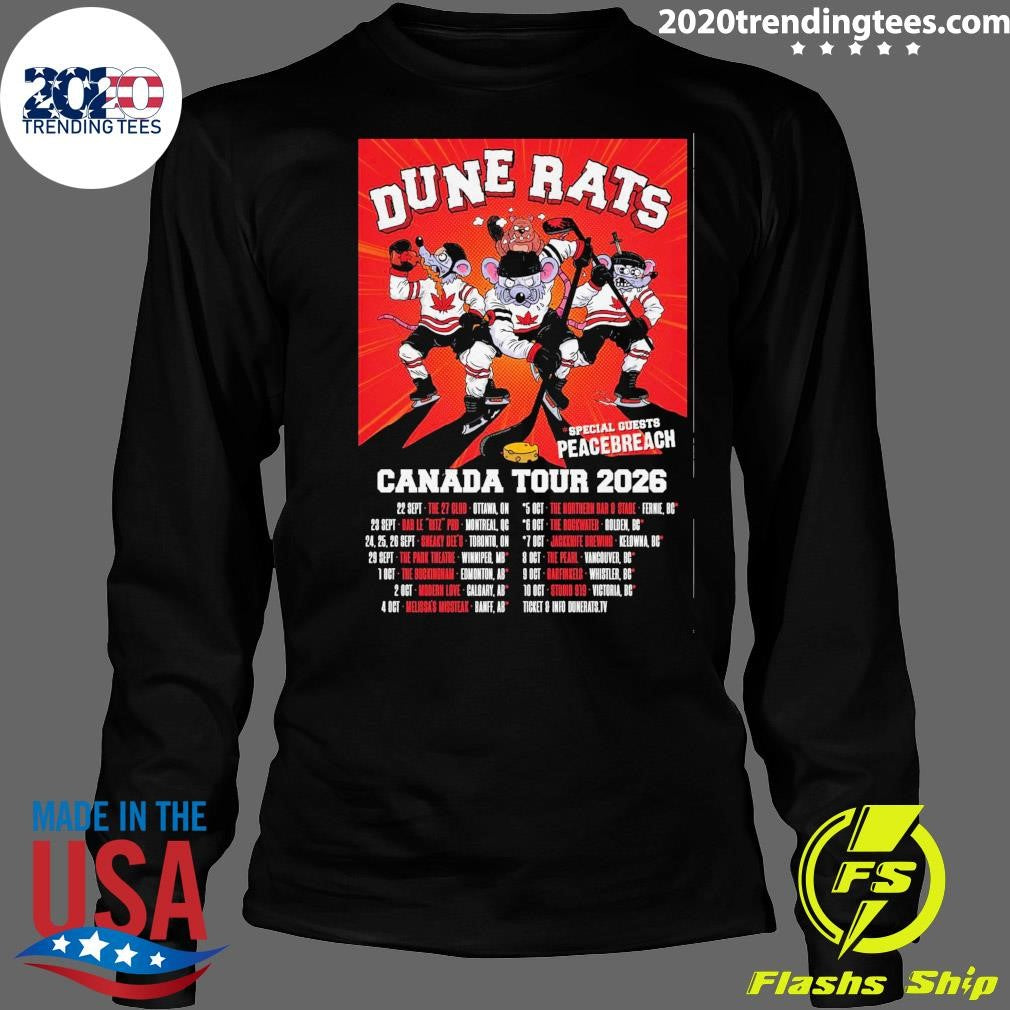 Dune Rats Special Guests Peacebreach Canada Tour 2026 Shirt