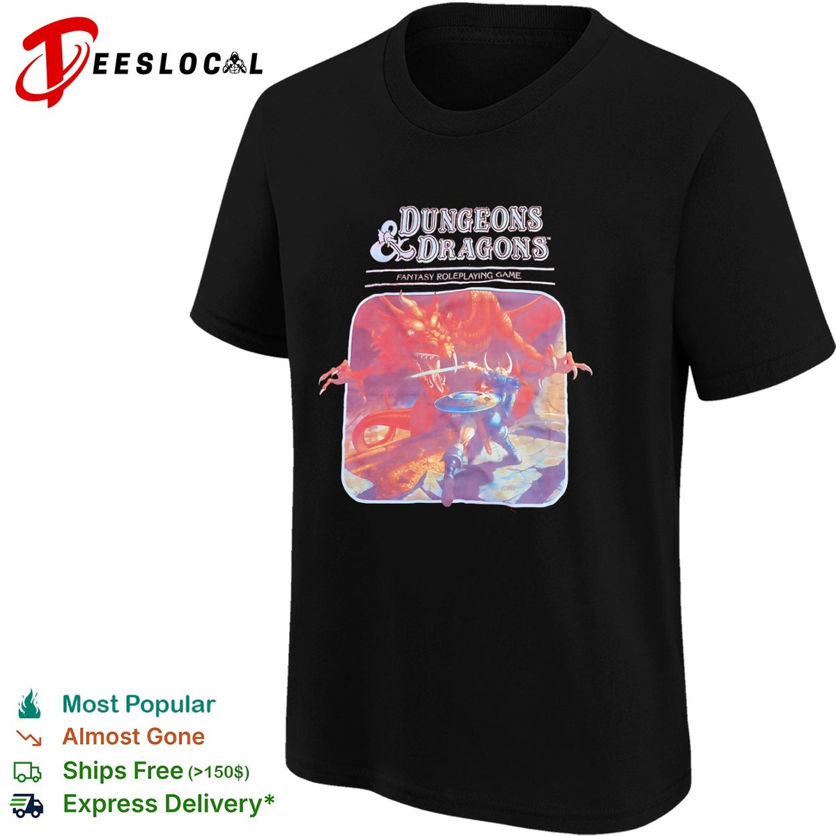 Dungeons and Dragons Fantasy Roleplaying Game Red Dragon Warrior shirt
