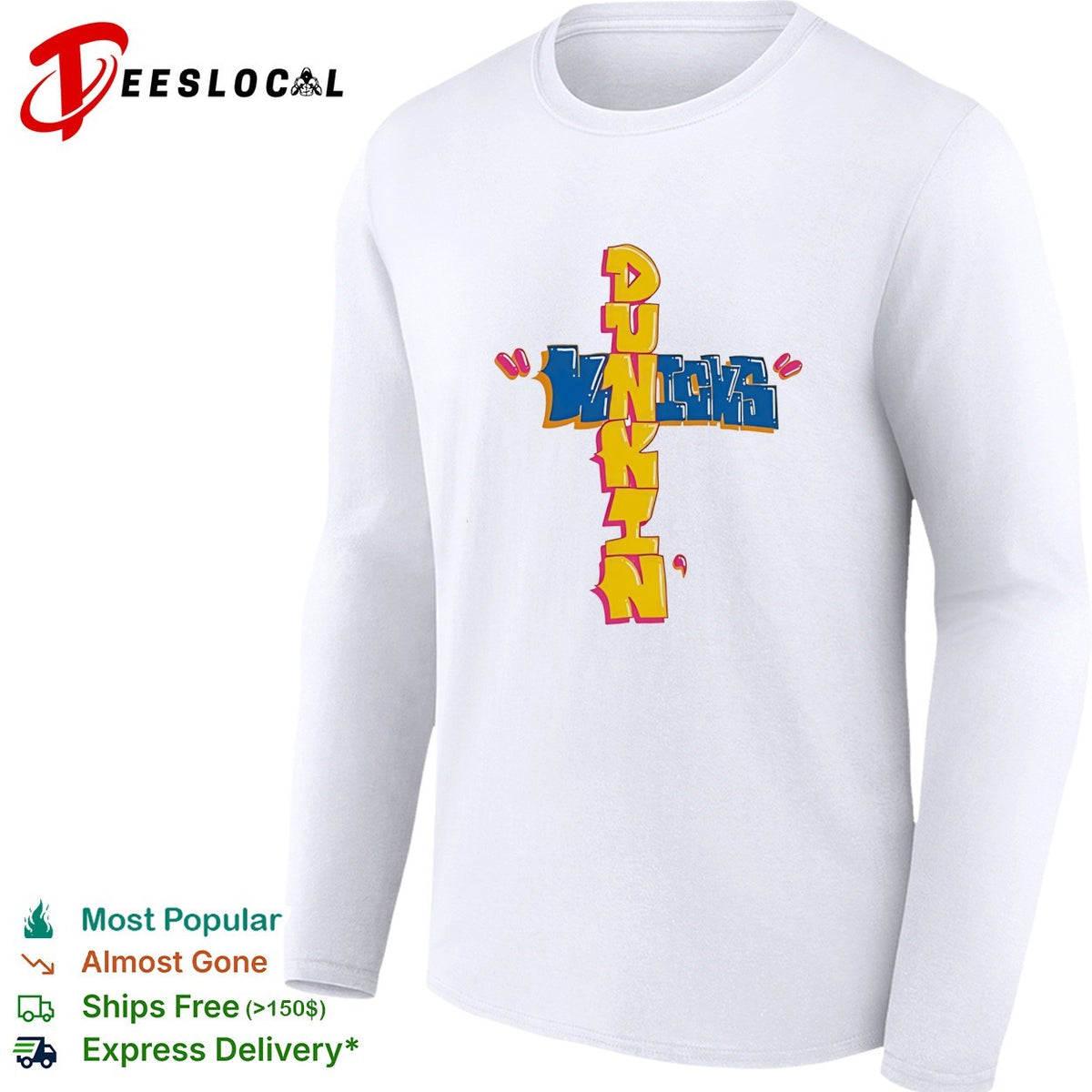 Dunkin’ Knicks New York Subway Donut text shirt