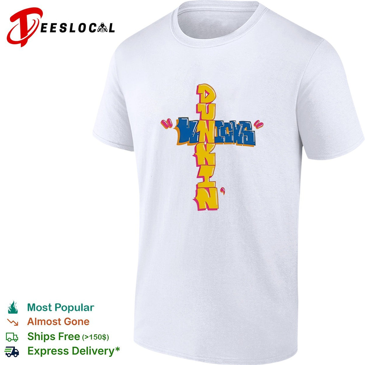 Dunkin’ Knicks New York Subway Donut text shirt