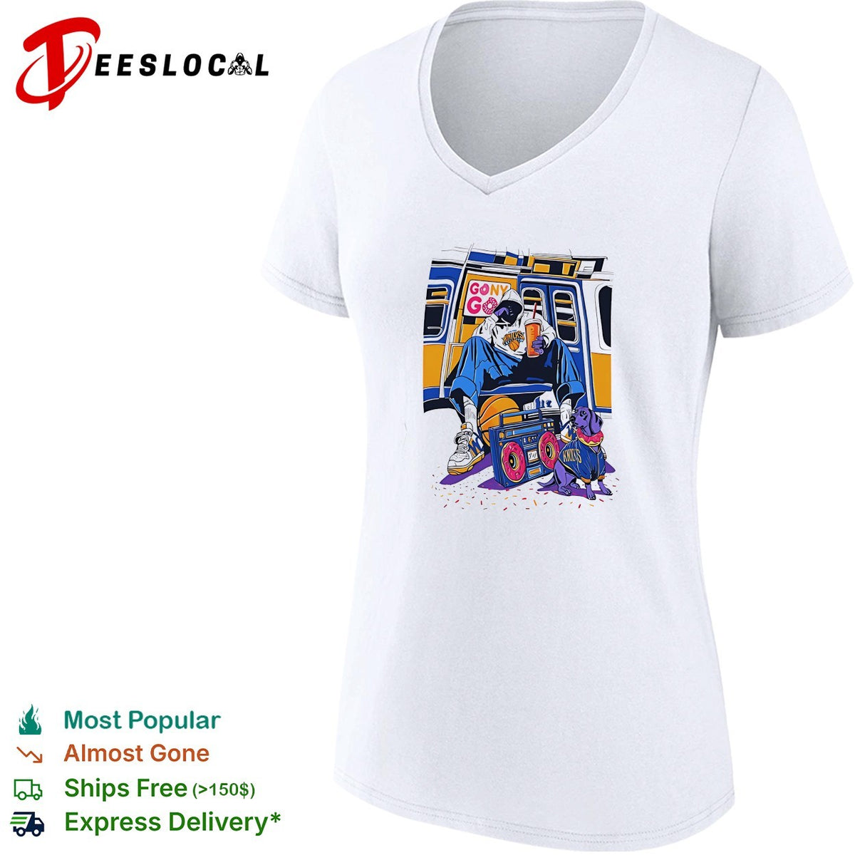 Dunkin’ Knicks New York Subway donut Streetwear style shirt