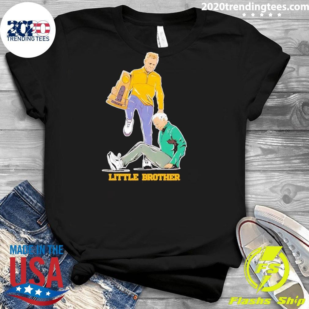 Dusty May Coach Step Over Little Brother Michigan Wolverines Basketball Winner Ncaa Champions 2026 Shirt