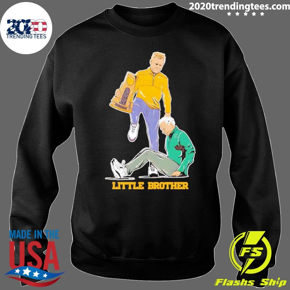 Dusty May Coach Step Over Little Brother Michigan Wolverines Basketball Winner Ncaa Champions 2026 Shirt