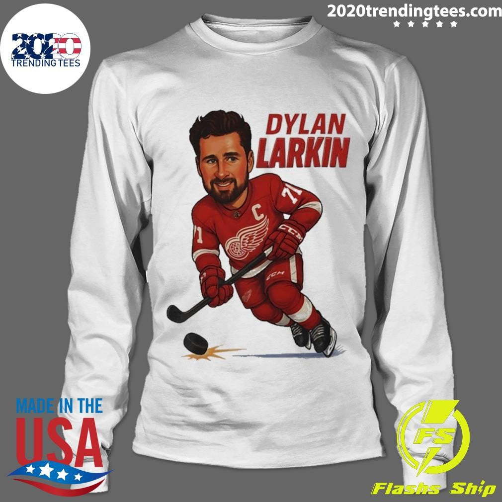 Dylan Larkin Detroit Red Wings Hockey Player Caricature Shirt