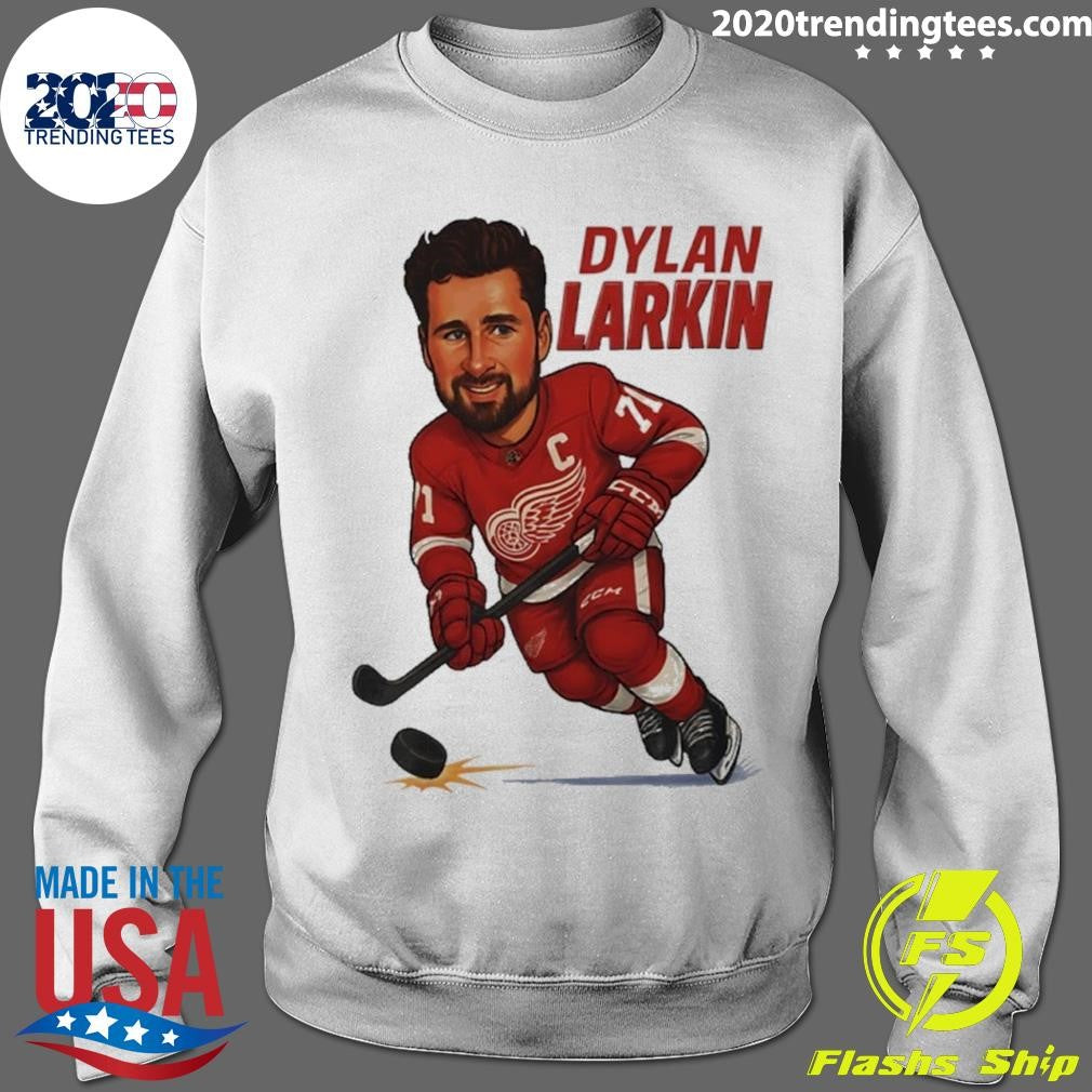 Dylan Larkin Detroit Red Wings Hockey Player Caricature Shirt
