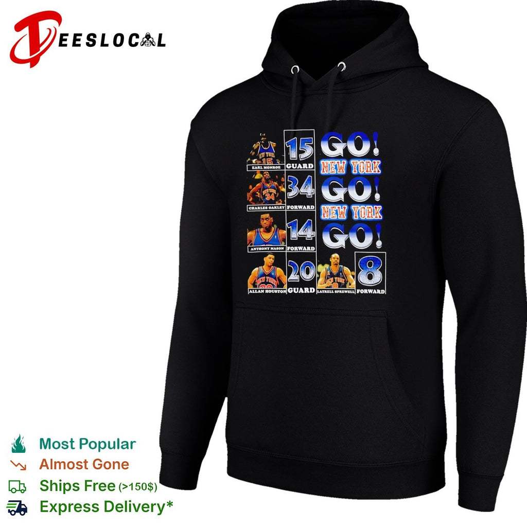 Earl Monroe Charles Oakley Anthony Mason Allan Houston Latrell Sprewell Knicks shirt