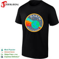 Earth not flat we checked NASA badge retro patch humor shirt