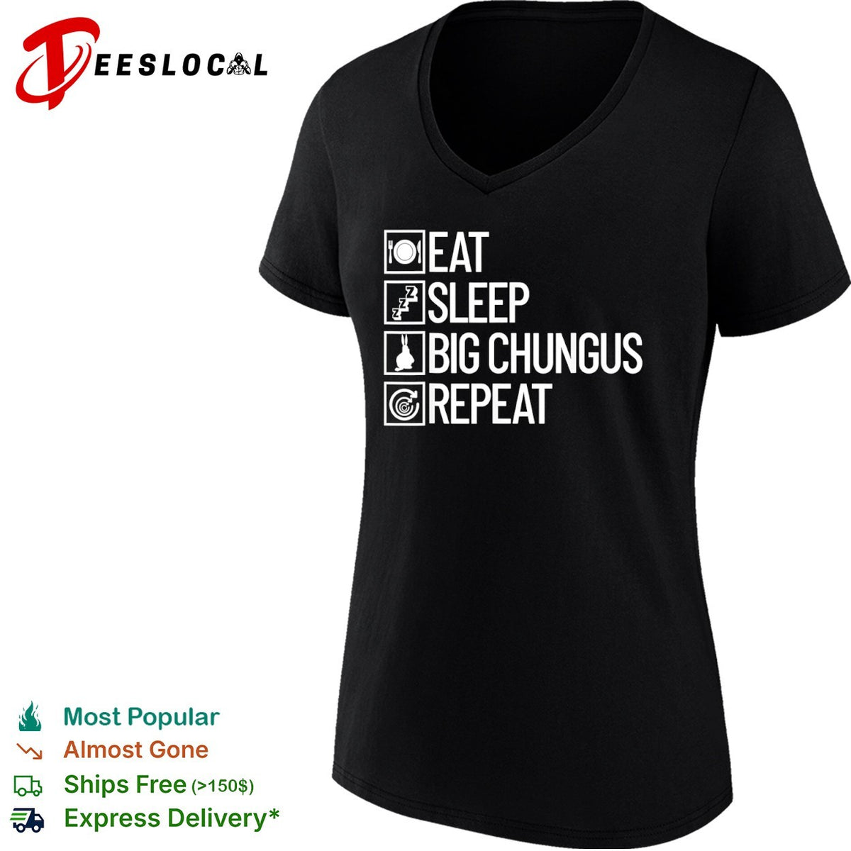 Eat sleep big chungus repeat meme shirt