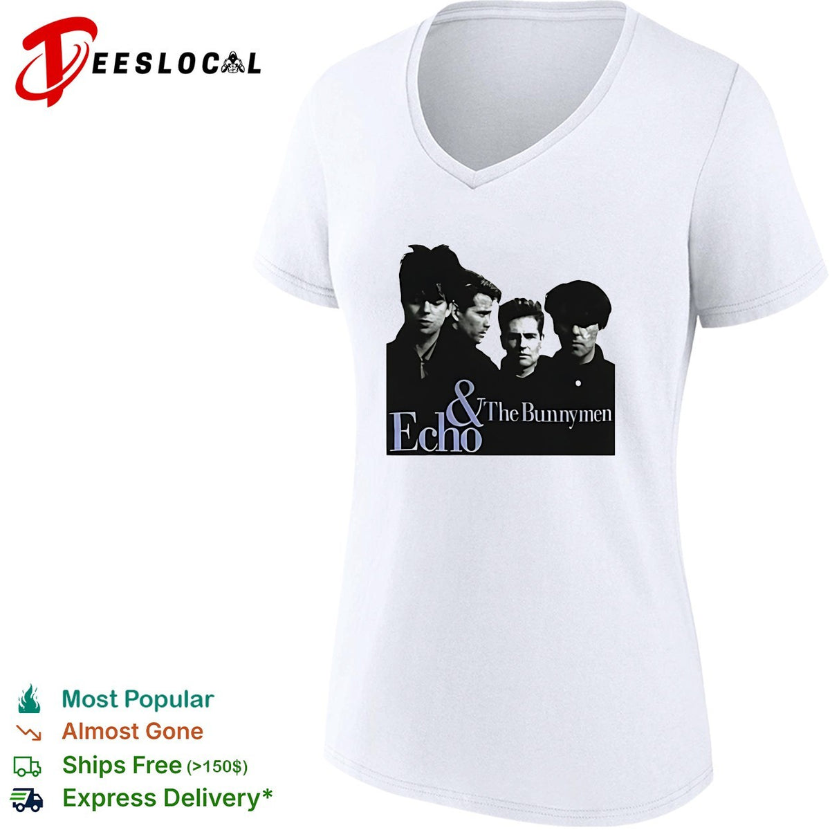 Echo and the Bunnymen band photo portrait shirt