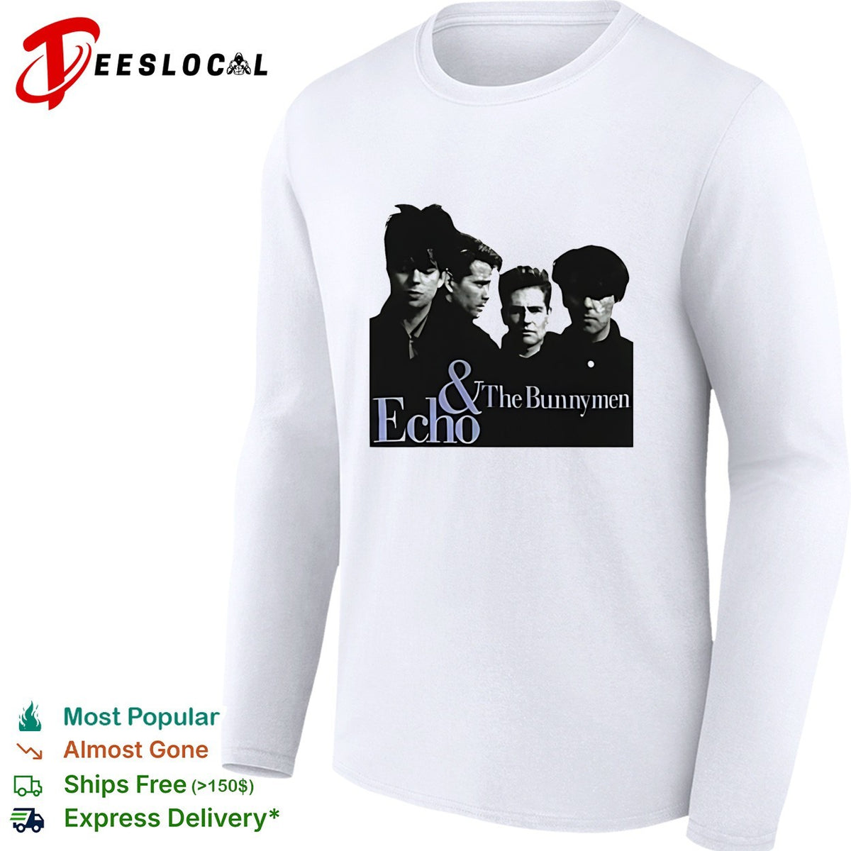 Echo and the Bunnymen band photo portrait shirt