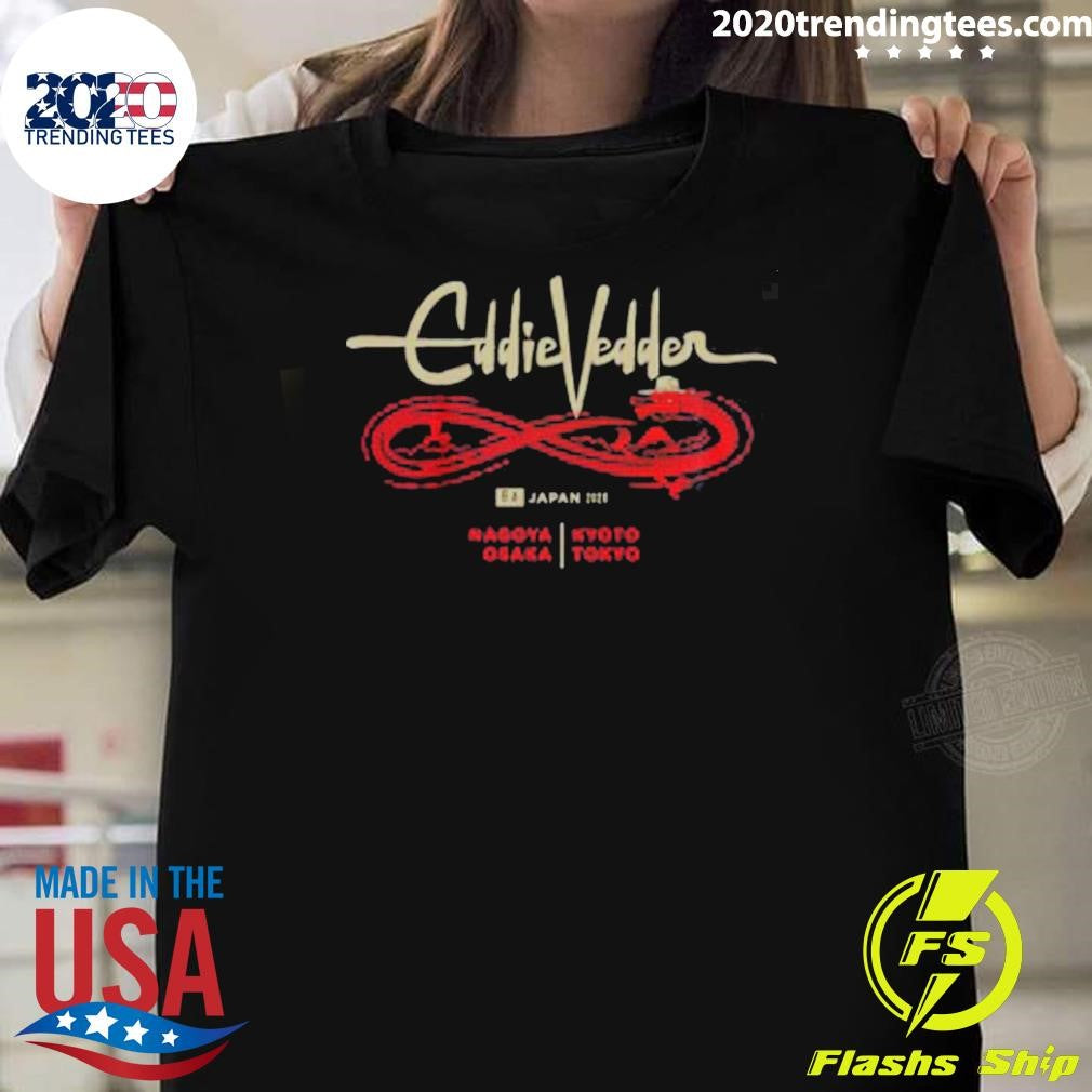 Eddie Vedder Japan 2026 Tour Merch Figure 8 Dragon Shirt