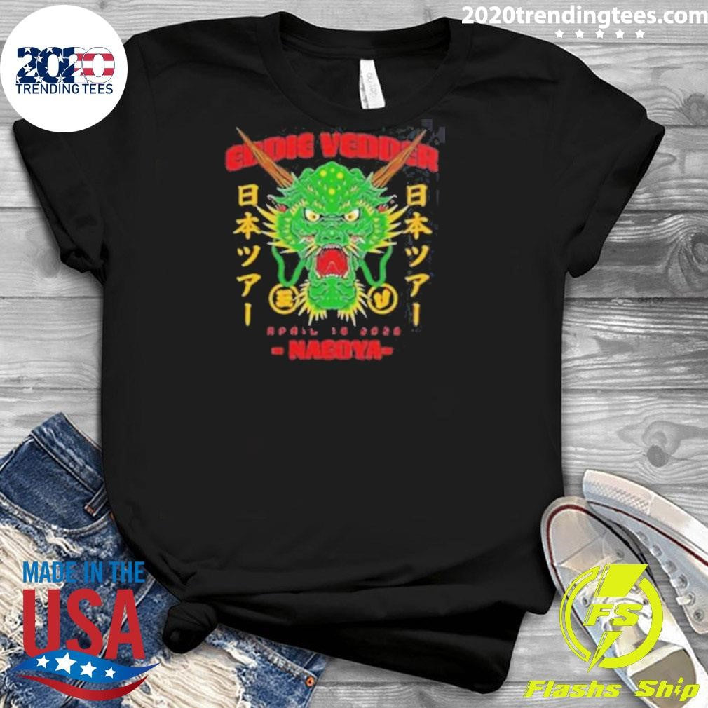 Eddie Vedder Nagoya Japan 2026 Venue Merch Tee At Forest Hall On April 14 2026 Dragon Event Shirt