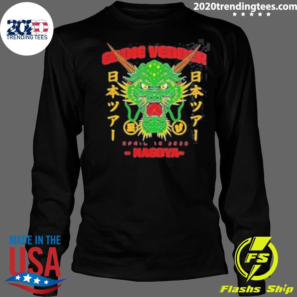 Eddie Vedder Nagoya Japan 2026 Venue Merch Tee At Forest Hall On April 14 2026 Dragon Event Shirt