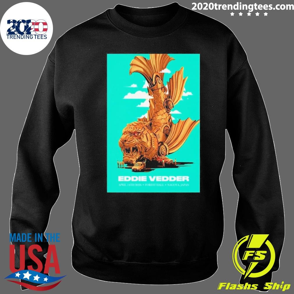 Eddie Vedder Nagoya Japan Venue At Forest Hall On April 14 2026 Golden Tiger Fish Art Shirt