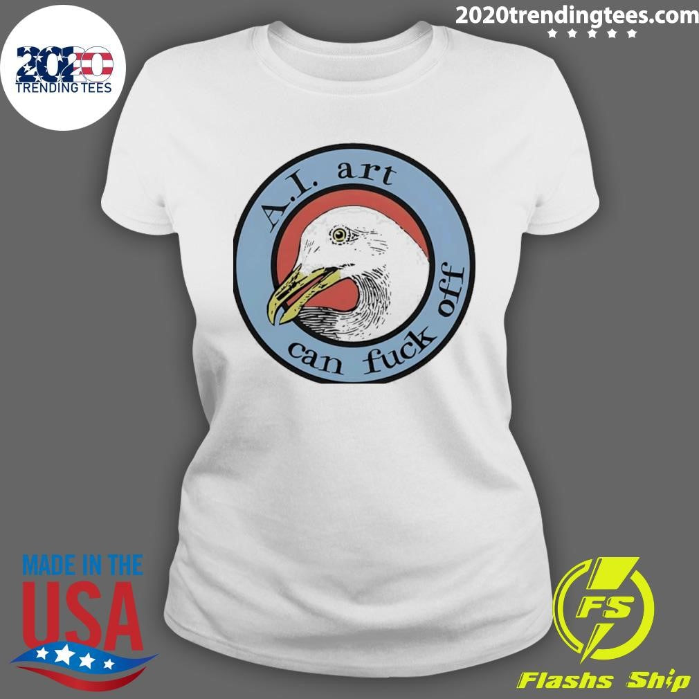 Effin’ Birds Ai Art Can Fuck Off Shirt