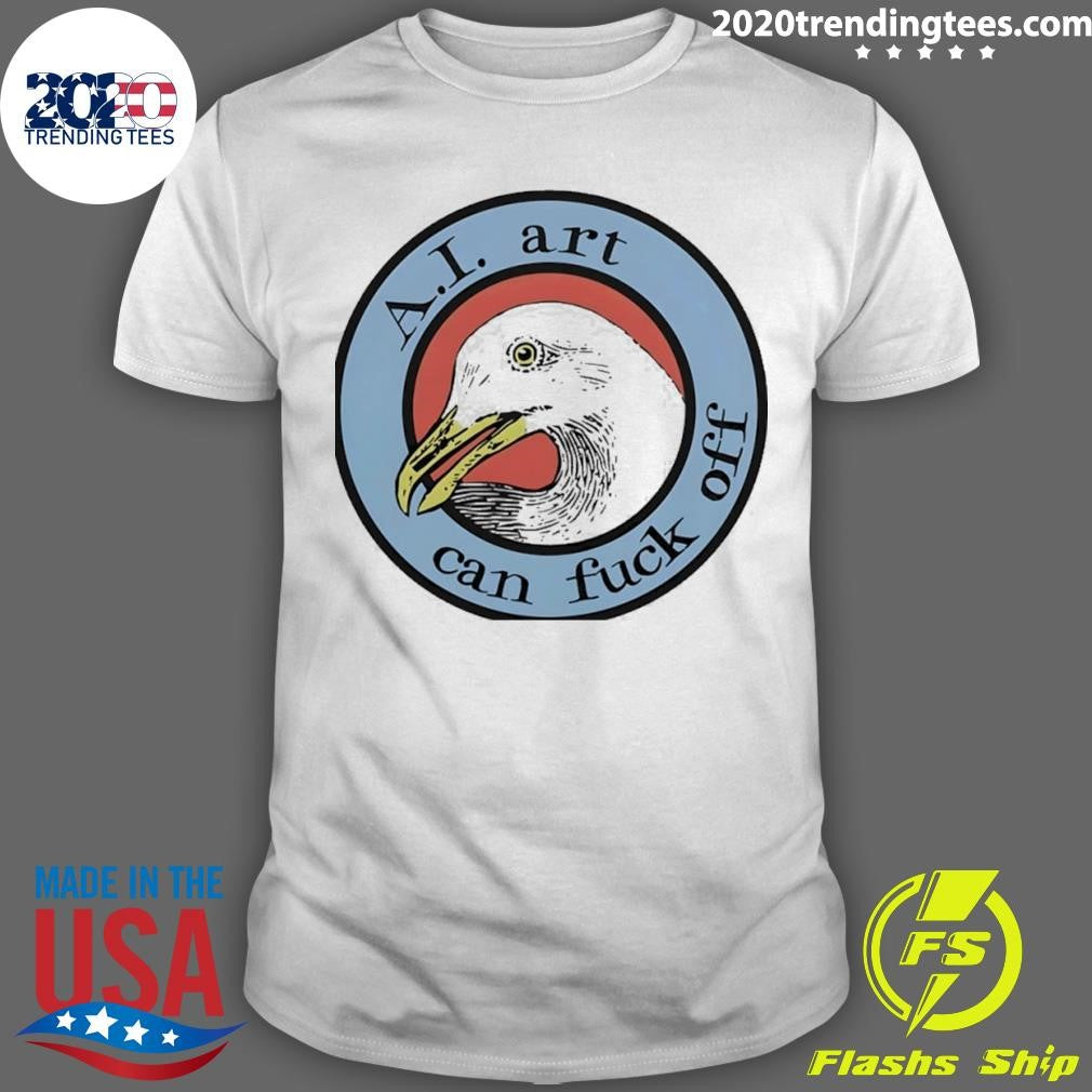 Effin’ Birds Ai Art Can Fuck Off Shirt