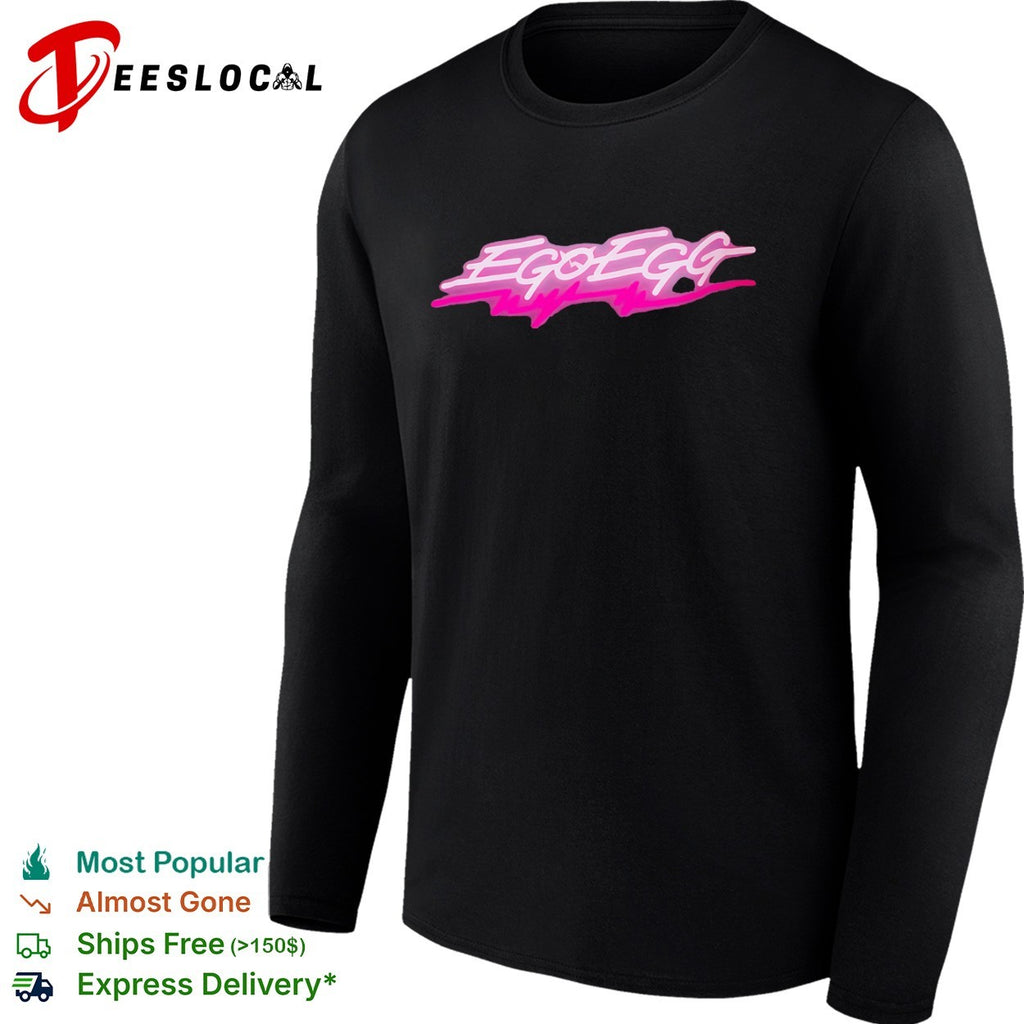 Egoegg synthwave aesthetic logo shirt