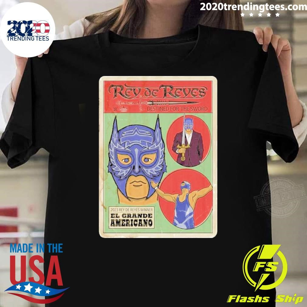 El Grande Americano AAA Rey De Reyes Illustrated Tee Shirt