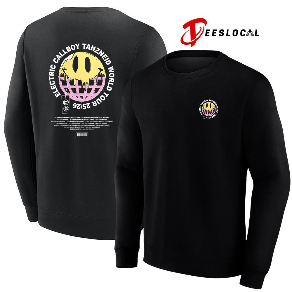 Electric Callboy Let The Good Times Roll Tanzneid world tour globe shirt