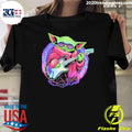 Electric Galaxy Grogu With A Guitar Shirt