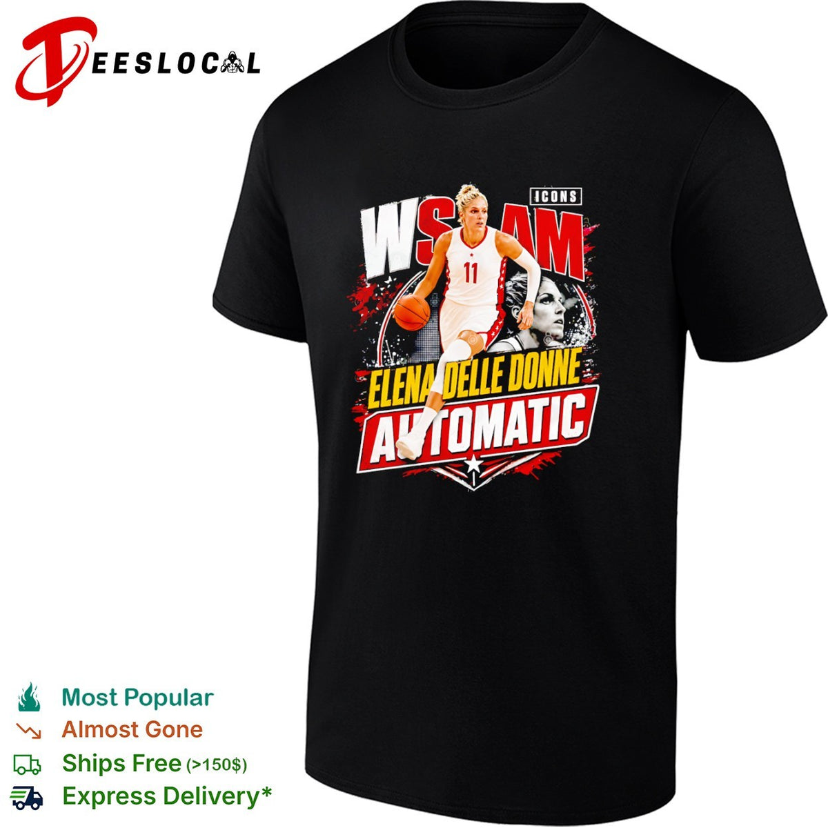 Elena Delle Donne Washington Mystics WNBA shirt